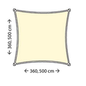 Nesling Coolfit schaduwdoek vierkant gebroken wit 3.6 x 3.6 x 3.6 meter