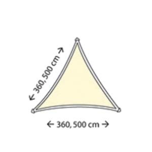 Nesling Coolfit schaduwdoek driehoek zwart 3.6 x 3.6 x 3.6 meter