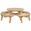 Picknicktafel rond geïmpregneerd